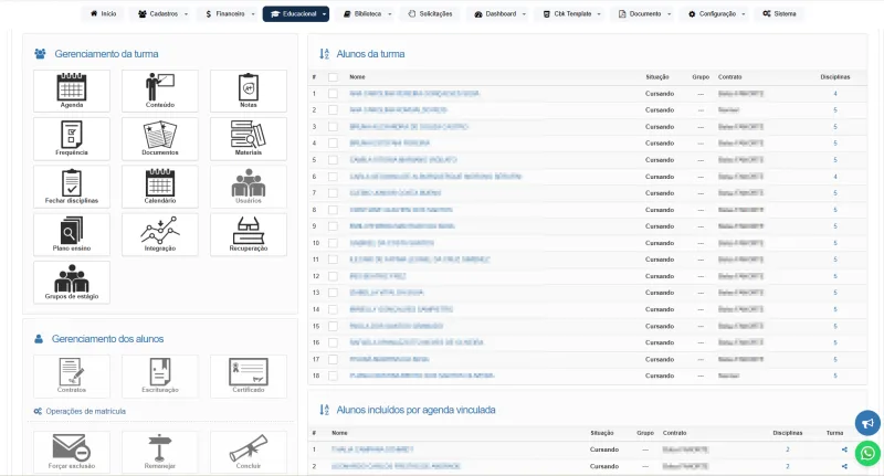 Gerenciamento de turma com Notas, Frequência e Documentos