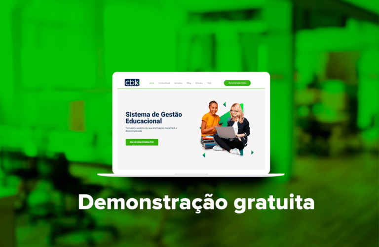 Demonstração gratuita do sistema de gestão educacional